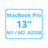 MacBook Pro 13 Zoll M1 / M2 A2338 Display Reparatur