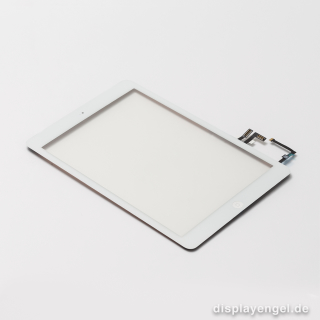 Erstausrüsterqualität Touchscreen Display Glas Digitizer mit Homebutton und Aufkleber für iPad AIR (A1474 / A1475 / A1476) Weiß NEU